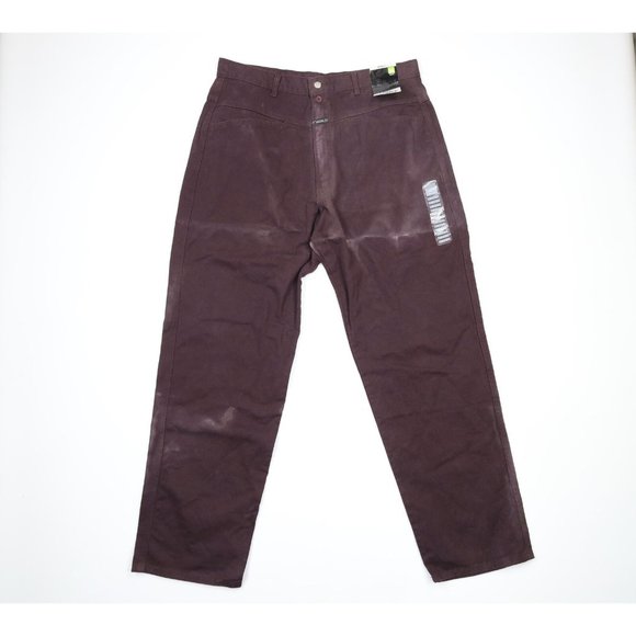 NOS Vintage 90s Marithe Francois Girbaud Mens 38x35 Baggy Wide Leg Jeans Purple
